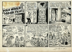 Joel Beck Original Art Cartoon Cavalcade presents HIGH MOMENTS IN HUMAN RIGHTS!