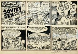 Joel Beck Original Art Cartoon Cavalcade presents SOVIET SEX SCANDALS!
