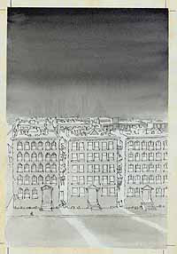 Will Eisner Original Art: New York Tenement Buildings
