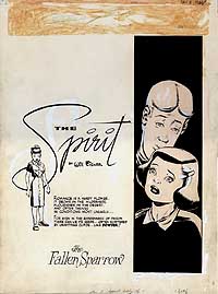 Will Eisner Original Spirit Art 7pg story: The Fallen Sparrow 1-11-1948