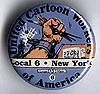 Button 141: United Cartoon Workers Local 6: New York