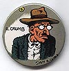 Button 083: R. Crumb self-portrait in fedora (# 5 of 11 in Crumb Series)