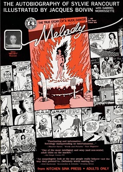 Melody Promotional Poster (1990) Comix Autobiography of a Nude Dancer