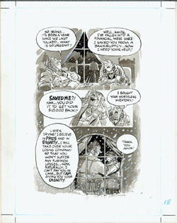 Will Eisner Original Art: Pg 13 from The Miracle of Dignity, in MINOR MIRACLES (1991)