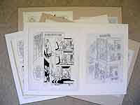 Will Eisner Art: City People Notebook "Borrowed Time" Lot of 8 Pieces