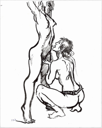 Frank Stack Original Art: Erotic Drawing # 1 (2013)