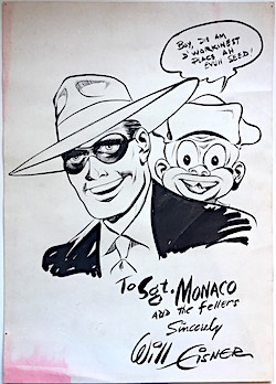 Will Eisner Art: Large unpublished Spirit art circa 1942