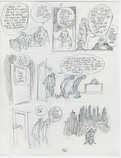 Will Eisner Original Art: CPN Prelim p. 72 Pencil Sketch "Collisions"