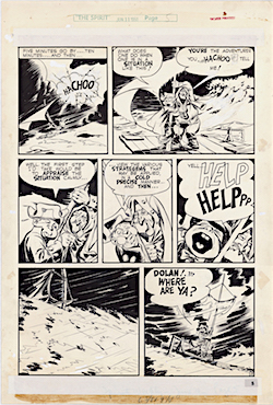 Will Eisner Original Spirit Art: Sammy the Explorer p. 5 (1950)
