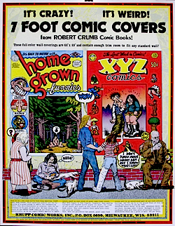 Giant R. CRUMB Underground Comix Vintage Poster (1972)