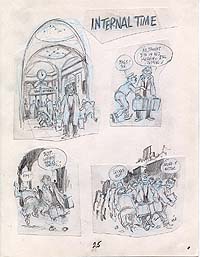 Will Eisner Original Art: CPN Prelim p. 25 Pencil Sketch "Internal Time" (1)