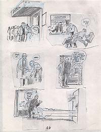 Will Eisner Original Art: CPN Prelim p. 26 Pencil Sketch "Internal Time" (2)