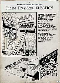Will Eisner Original Spirit Art 7pg story: Junior President Election 8-15-1948