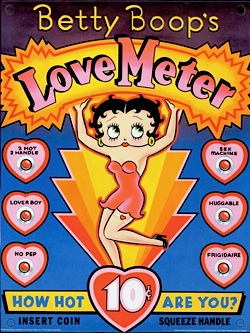 Betty Boop's Love Meter Arcade Style Sign (1998)