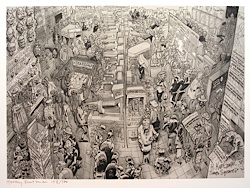 Harvey Kurtzman Lithograph: Times Square S&N