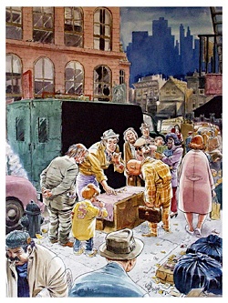 Will Eisner Lithograph: Street Casino (1988)