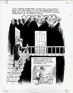 Will Eisner Original Art: Page 4 DROPSIE AVENUE: Pencil and ink art from Invisible People (1992)