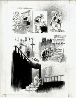 Will Eisner Original Art: Page 5 pencil and ink art from Invisible People (1992). LOT of 3