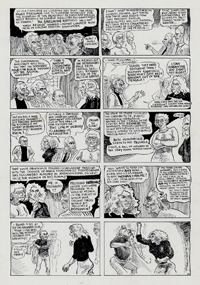 Frank Stack Original Art: Amazons' Academic Discussion - p.4