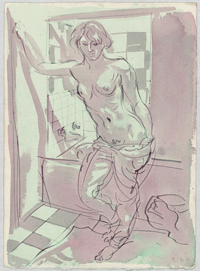 Frank Stack Original Art: Before the Bath (1994)