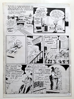 Will Eisner Original Spirit Art: Junior President Election p.3 (1948)