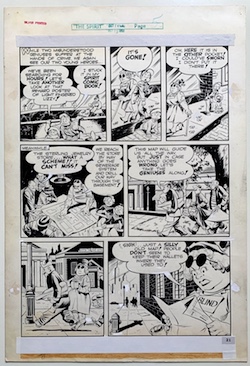 Will Eisner Original Spirit Art: Lizzy's Boys p.5 (1950)