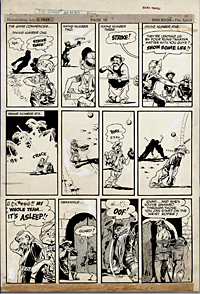 Will Eisner Original Spirit Art: The Ball Game pg. 6 (1949)