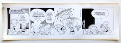 Howard Cruse Art: “Barefootz” strip— A Toddler Mugs Barefootz (1972)