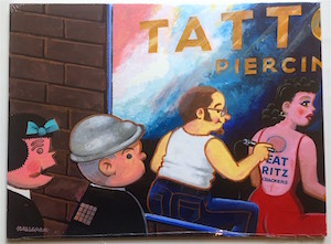 Gary Hallgren Original Art: TATTOO PARLOR