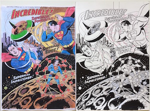 Peter Poplaski Original Art: The Atomic Age Superman: 1956-1959 BACK Cover