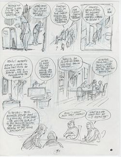 Will Eisner Original Art: CPN Prelim p. 71 Pencil Sketch "Collisions"