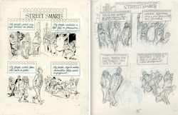 Will Eisner Art: City People Notebook "Street Smarts" lot of 2