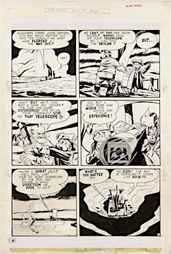 Will Eisner Original Spirit Art: Sammy the Explorer p. 4 (1950)