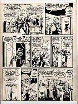 Will Eisner Original Spirit Art: Page 7 Election of Mr. Bowser (1947)