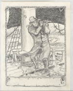 Will Eisner Art: Captain Ahab Pencil Sketch (2003)